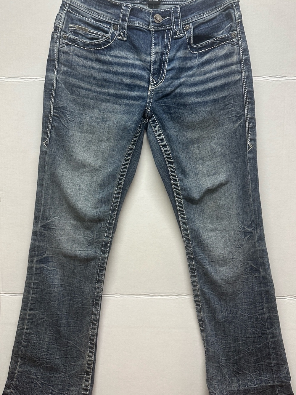 Buckle Black Men's Fit No. 3 Blue Bootcut Slim Fit Jeans